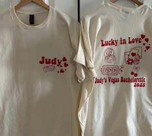 Vegas Bachelorette party matching shirts, Lucky in Love bachelorette party tshirts, Las Vegas bachelor party
