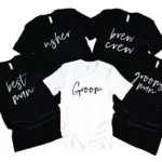 Custom grooms party title tshirt | Matching bachelor party tshirts | Wedding day shirts for groomsmen