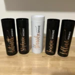 Custom wedding party gift matte acrylic tumbler, Bridesmaid proposal gift, 16oz matte skinny tumbler