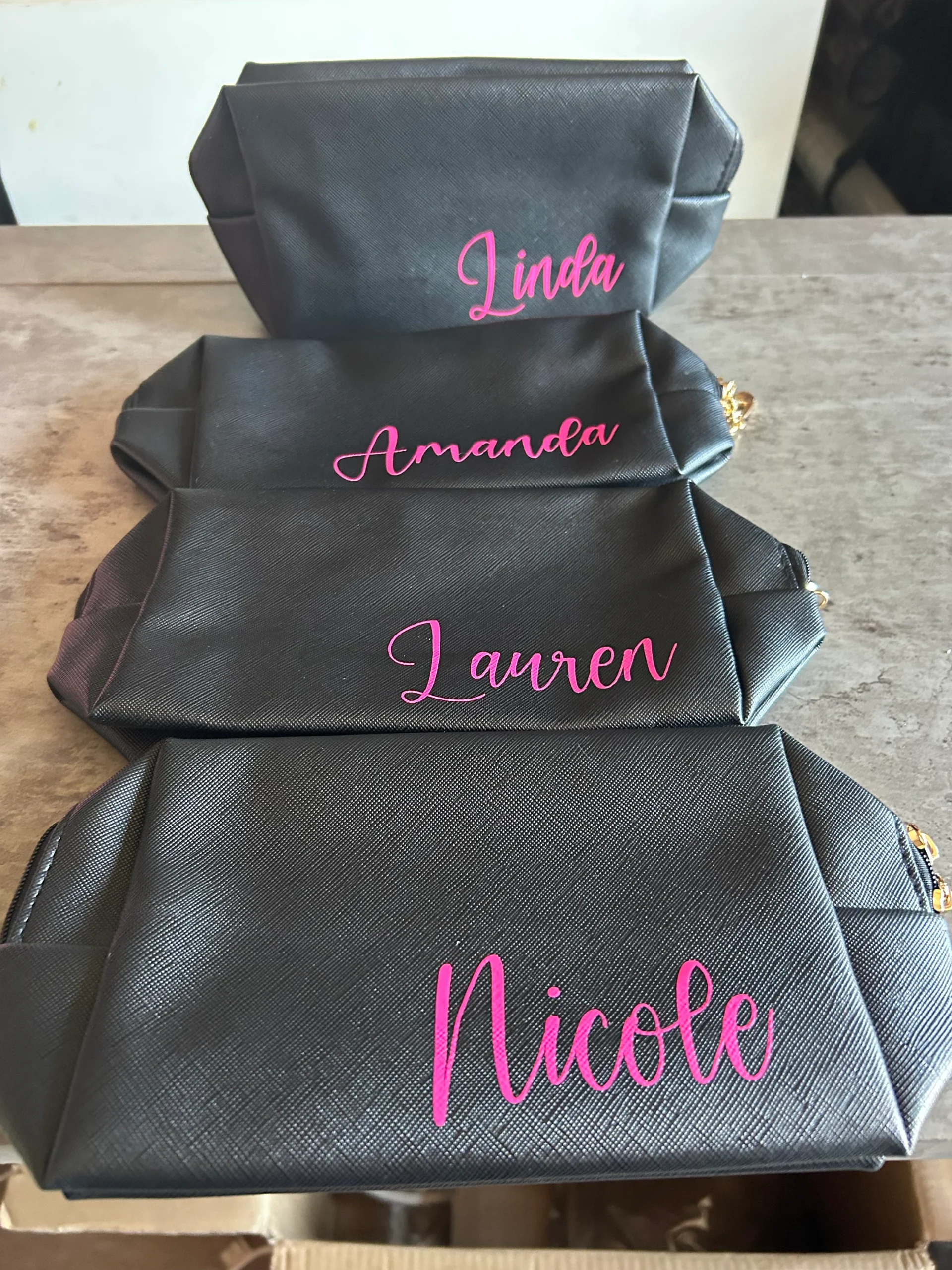 Womens makeup toiletry bag with name, Bridesmaid gift, DIY bridal party proposals, Bachelorette favor - Image 5
